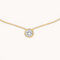 2mm Crystal Gold Ball Chain Necklace